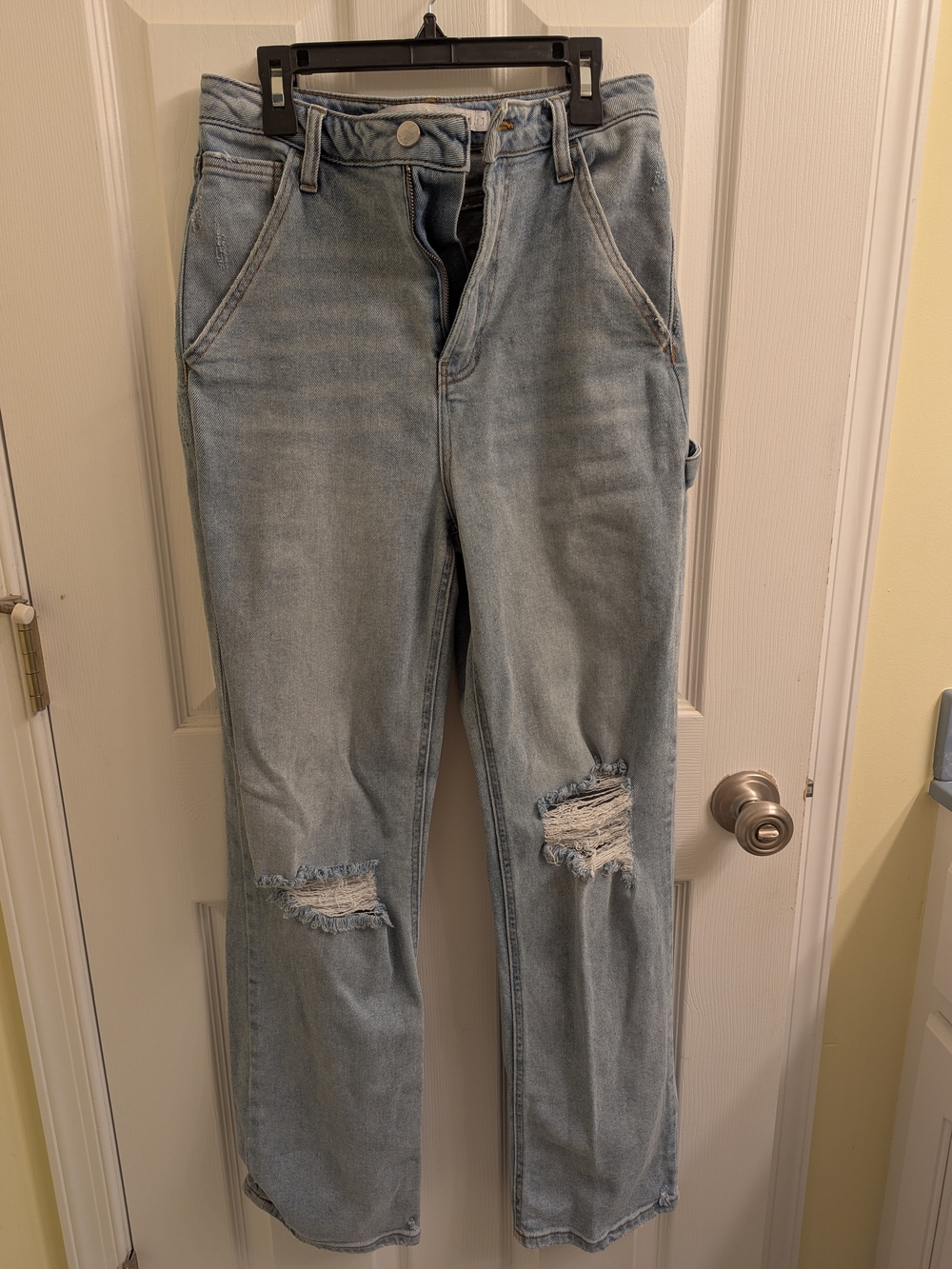 Tinseltown Light Blue Distressed Flare Jeans